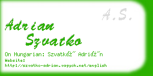 adrian szvatko business card